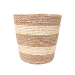 Jute Woven Basket Pot - Striped